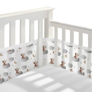 Barrières de lit 2pcsSet été respirant berceau de bébé pare-chocs sécurité Crash bébé pare-chocs né ensemble de literie Anti chute 340160x30cm 231213