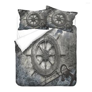 Ensembles de literie en 3D Set Cover Grey Doona Rudder Match Double Treadpread avec taies d'oreiller Couettes de chambre chaude et douce