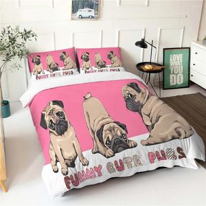 Sets de ropa de cama 3D sábanas tela rosa lindo lindos motivos aatin sábanas con fundas de almohadas