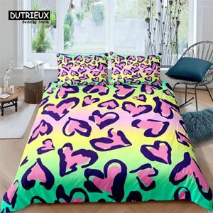 Conjuntos de ropa de cama 3D colorido corazón estampado hogar vida lujo 2/3 piezas cómoda funda nórdica funda de almohada reina y rey tamaño UE/EE. UU./AU