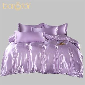 Ensembles de literie Bonenjoy 1pc Bed Cover for Summer QueenKing Size Quilt Covers Satin parrure de lit 2 personnes Double Beddingno taie d'oreiller 220919