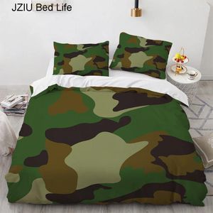 Ensembles de literie Ensemble de camouflage pour chambre à coucher couvre-lit souple de couette de couette de couette et taie d'oreiller