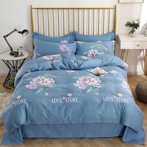 Conjuntos de ropa de cama Funda nórdica 240x220 Tamaño King Edredón estampado floral nórdico con funda de almohada Juego de sábanas Edredón para el hogar