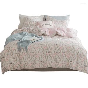 Sets Floral Bed Floral Set de cuatro piezas todo algodón Pure Princess Style Sheet Vivet Dormitorio de estudiantes individuales
