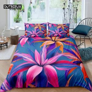 Conjuntos de ropa de cama Home Living Luxury 3D Flower Set Poppy Funda nórdica Funda de almohada Queen y King Tamaño EU / US / AU / UK Edredón