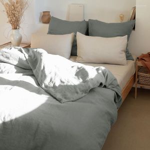 Juegos de cama de ropa de cama Juego de cubierta de colchas 4pcs Lino de cama de lujo Textil de lujo con colchón de almohada de cama décda