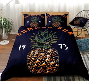 Conjuntos de ropa de cama Conjunto de piña Frutas Funda nórdica Ropa de cama tropical Niños Adolescentes Textiles para el hogar Ropa de cama Microfibra
