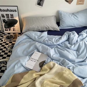 Juegos de ropa de cama juego decoración de dormitorio en el hogar sábanas de cama de algodón lavadas cubierta década de doble capa de colchas de colchas planas