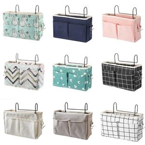 Bedside Storage Bags Crib Bed Side Pouch Hanging Caddy Bedside Toys Storage Organizer Nappy Holder Pockets Crib Accessories Bags 220531