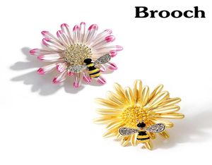 Bee Daisy Enamel Pin Fashion Girls Brooch Pins Broches Rinstone Broches para mujeres CLIP de bufanda Accesorios de pin de insectos 8290999