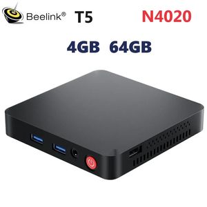 BEELINK T5 N4020 4GB DDR4 64GB EMMC MINI PC CPU WiFi 5 BT5.0 4K HD Pantalla dual 1000m Office Mini PC