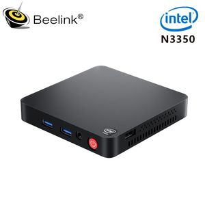 Beelink T4 Pro Mini PC Intel Celeron N3350 2,4 GHz sous licence Windows 10 Pro 4 Go + 64 Go 2,4/5,8 GHz WiFi BT4.0 4K ordinateur de bureau