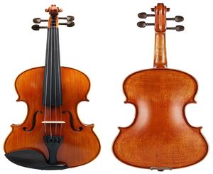 Violín de madera maciza con laca brillante para principiantes, 44 34 14, parte trasera de arce, panel de madera de abeto, estuche para niños y estudiantes, cuerdas para arco silenciosas 3829358