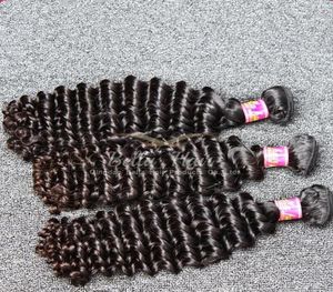 Bella Hair 834 pouces Grade 8A trame de cheveux vierges malaisiens non transformés couleur naturelle 34 pcslot tissages de vague profonde pour l'ensemble V7803117
