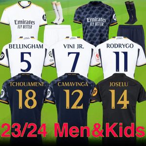 BELLINGHAM camisetas de fútbol 22 23 24 kits de fútbol para niños VINI JR TCHOUAMENI ALABA ASENSIO MODRIC RODRYGO Cuarto 2023 2024 REAL MADRIDS camiseta de fútbol hombres pantalones cortos de fútbol