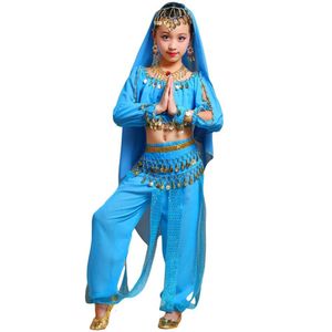 Belly Girls Costume de festival pour enfants Ensemble de 8 pièces avec haut et pantalon de danse nationale indienne