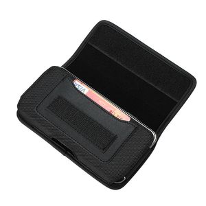 Funda con clip para cinturón Estuches para teléfonos universales para Iphone 13 12 pro 11 X Samsung S20 PLUS Huawei Moto LG Funda de cuero Riñonera Sport Nylon Flip Cover