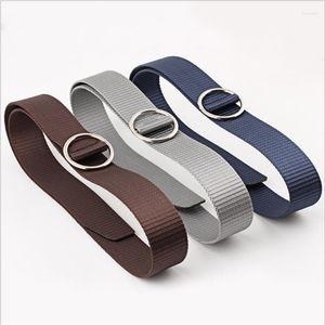 Cinturones 3,3 cm 3,7 cm de ancho deslizamiento automático O anillo cinturón tela casual lona web correa de cintura para mujeres hombres Jeans 1,5 
