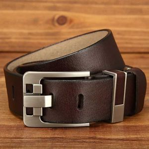 Ceintures BISON DENIM véritable cuir hommes ceinture de luxe classique boucle ardillon hommes ceinture de haute qualité ceinture rétro créateur de mode Q240401