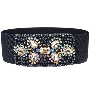 Cinturones de piedras preciosas de colores para mujer, faja elástica con joyas, cinturón de cristal completo para mujer, cinturón para vestido BL240Belts