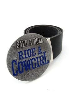 Cinturones de moda de cuero PU para mujer, accesorios Save A Bull Ride, hebillas de cinturón de vaquera, vaqueros metálicos de vaquero occidental para mujer 9032726
