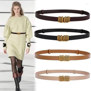 Ceintures en cuir véritable femmes ceinture pour fille fête pull robe costume manteau décoration peau de vache noire femmes créateur de luxe