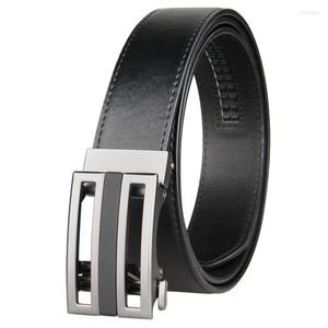 Cinturones Genuino Lujo Negro Hombres Cinturón Automático Aleación Hebilla Masculina Calidad Superior Cuero Cuero Golf Plus Tamaño 130cm