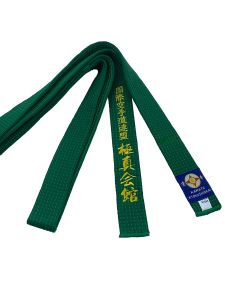 Ceintures International Karate Fédération Kyokushi Belts IKF Sports Green Belt 1,6m4,6 m de large 4 cm Texte brodé personnalisé Made de la Chine