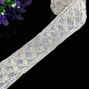 Cinturones JLZXSY 1 yarda Apliques nupciales Rhinestone Recorte Cristal Hierro en Fix Sash