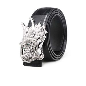 Ceintures Linshe Hommes Ceinture Mâle Véritable Crocodile 925 Sterling Silver Business Fashion Tide