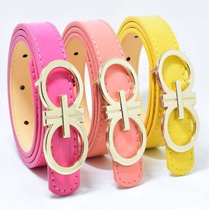 Ceintures nouveau Design ceintures couleur bonbon ceintures pour enfants filles femmes robes femme ajuster ceinture en cuir PU ceinture Cummerbund W0317
