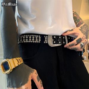 Ceintures punk luxe sangle diamant ceinture goth lolita cosplay harajuku y2k bling disco tour de taille hanche pop femmes hommes cristal 220922