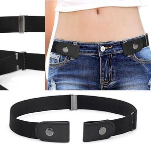 Ceintures simples sans boucle ceinture femme jean pantalon mode réglable sans boucle taille élastique extensible pour femmes/hommes designer