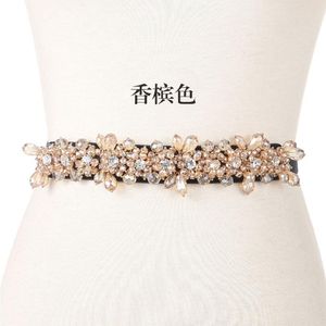 Cinturones Cintura Mujer Sello Cristal Diamante Incrustaciones Moda 100 Con Vestido Abrigo Decoración elegante Anillo único Cinturones elásticos