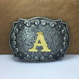 Cinturones Western Cowboy Belt Hebilla 24 Letra inicial A Metal Deportes Hombres y mujeres Diseñador de alta calidad