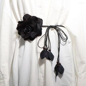 Cinturones Mujer Diseño de lujo Accesorios de vestir hechos a mano Correa de lazo Borla Trenza Cintura bohemia Cintura tejida Cuerda