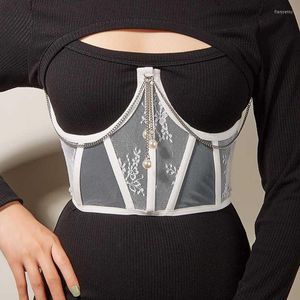 Ceintures femmes été dentelle Corset gaze Bustier fil ceinture maille ceinture pour femme