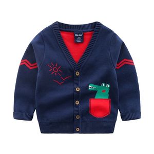 Benemaker enfants chandails Cardigan pour garçons fille vêtements printemps vestes dessin animé bébé enfant tricoté pull dinosaure manteaux 210308