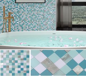 Benice Mosaic Tiles Backselash Peel et Stickadhesive Tiles Stickers for Kitchen-Bathroom5sheets Blue Mix5816044
