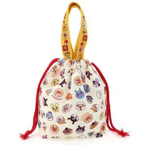Bolsa de fiambrera Bento, bolsa de pañales portátil pequeña para mamá con cordón de almacenamiento