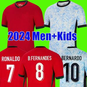 Euro 2024 Portuguesa portugal camisetas de fútbol RONALDO Portugieser 24 25 portugués BERNARDO B.FERNANDES camiseta de fútbol Hombres Niños kit conjuntos equipo BRUMA Portugal tops