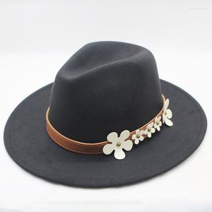 Bérets automne hiver large bord Fedora hommes marron Jazz chapeau plat feutre casquette Trilby laine melon chapeaux pour femmes juives