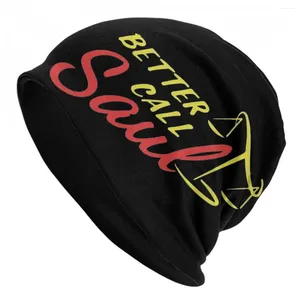 Boinas Better Call Saul Beanie Logotipo único Bonnet Sombreros Hombre Hip Hop Cálido Sombrero de punto de doble uso
