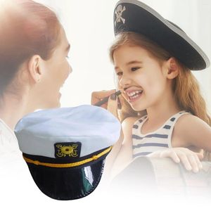 Bérets bateau marine chapeau Skipper casquette à large bord soleil bloc marin casquettes pour fête à thème nautique enterrements de vie de garçon D88