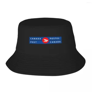 Berets Canada Post Logo Billingual Bucket Hat Panama pour homme femme Bob Chapeaux Fisherman Cool Summer Beach Fishing Unisexe Caps