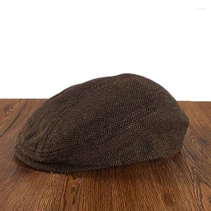 Beretas Classic Man Cotton British Vintage Flat Caps Gatsby Herringbone Massor Spring Otoño Ivy Cap Hats NZ283
