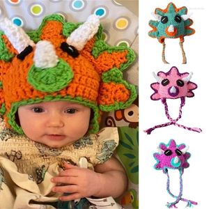 Bérets amusant dinosaure chapeau Slouchy enfants Costume chapeaux Halloween cadeau chaud grand crochet Po en gros