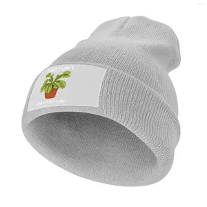 Bérets Je dois nourrir mes plantes Funny Flytrap Design Bonnet tricoté Mode Beach Party Chapeaux Chapeau Golf Femmes Hommes