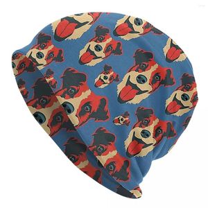 Bérets Jack Russell Terrier mignon chien Skullies bonnets chapeau décontracté hommes femmes casquettes de rue chaud double usage Bonnet tricoté