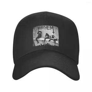 Berets Men Femmes Mayhem Street Chapeaux de baseball Polyester Black Metal Music papa Hat Worker Worker Sun Caps Wholesale
